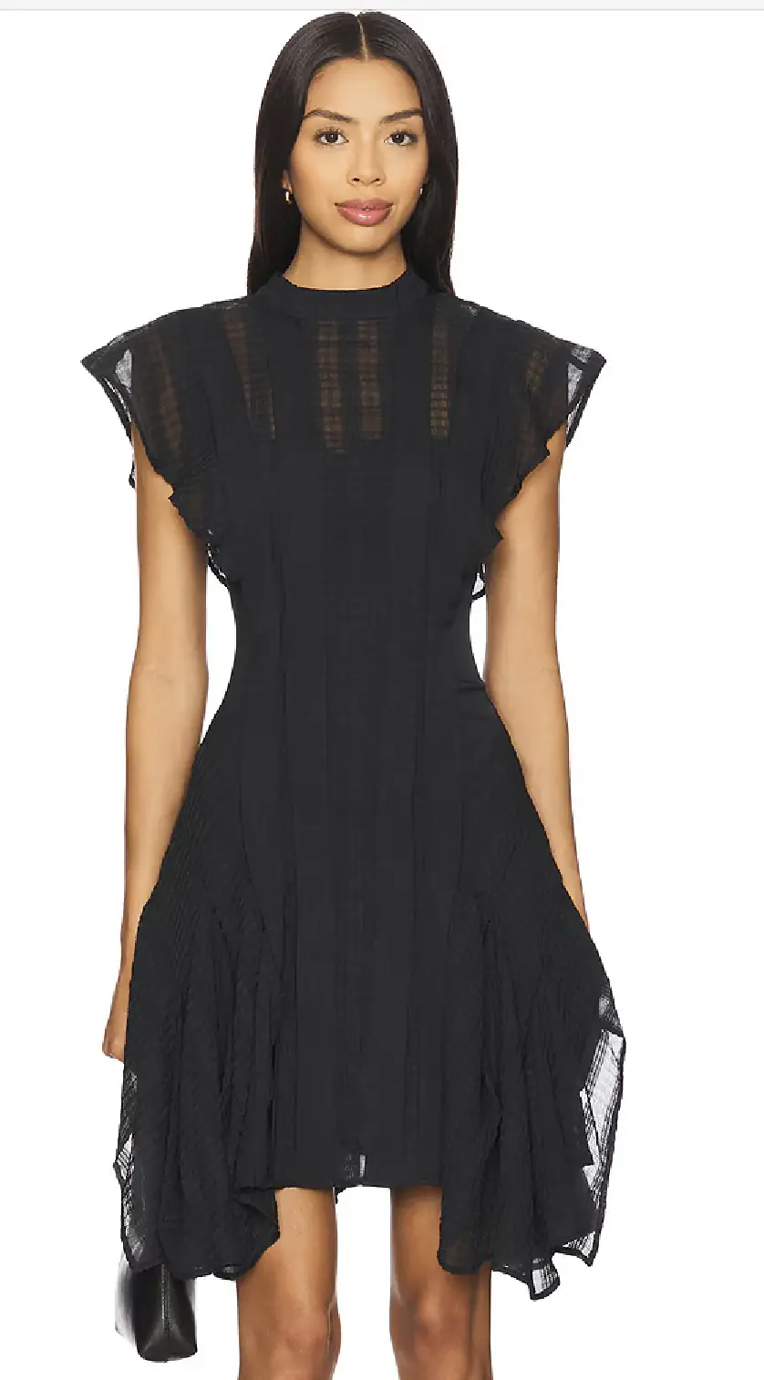 Black dress fabric application