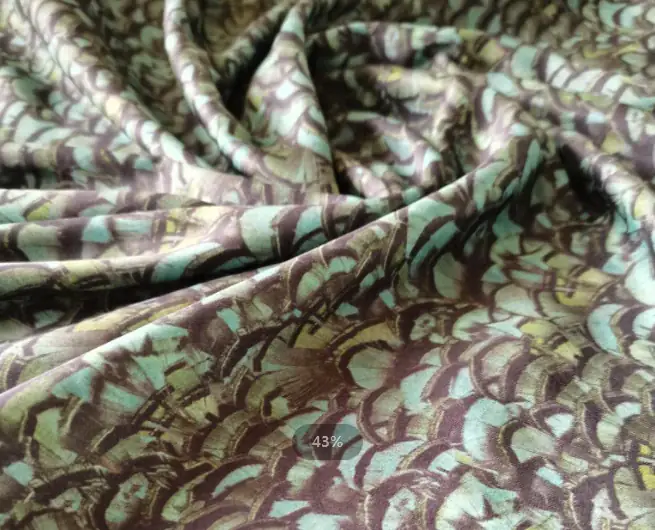 Floral dress fabric close-up